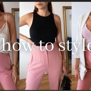 ZARA PINK TROUSER PANTS SMALL